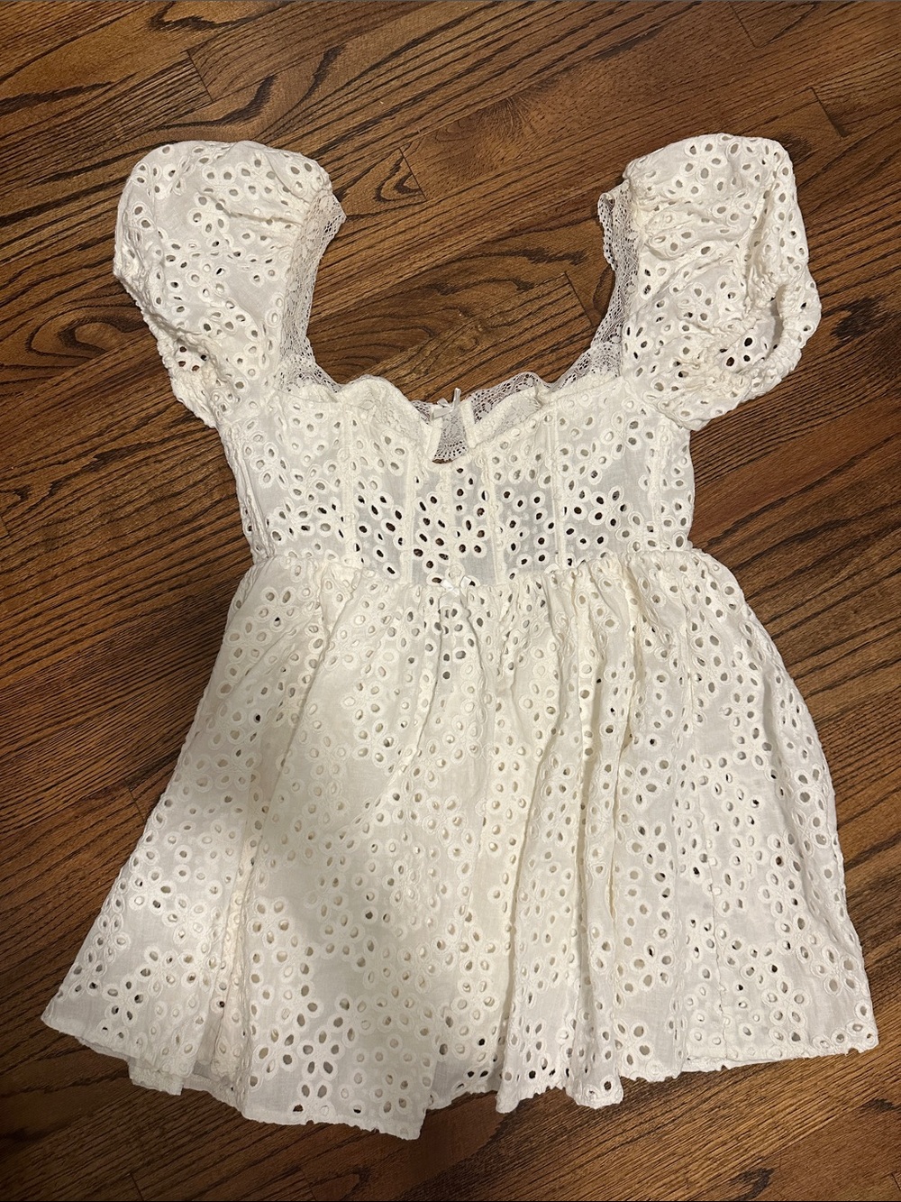 For love and lemons Becca mini dress white size medium